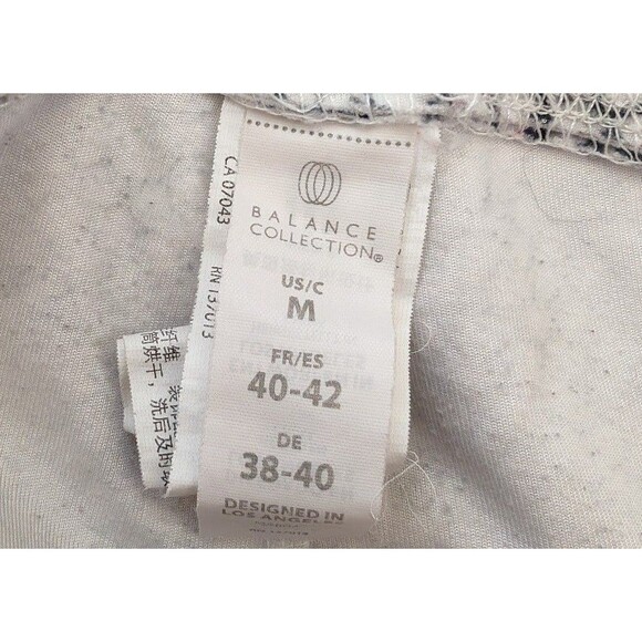 Balance Collection Women's Long Leggings White Tonal Snake Print Size M - Picture 3 of 3